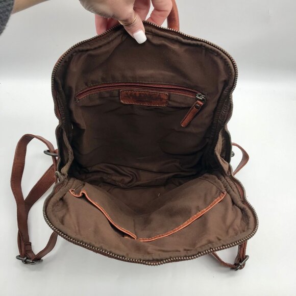 Vilenca Brown Woven Intrecciato Leather Backpack main image 4